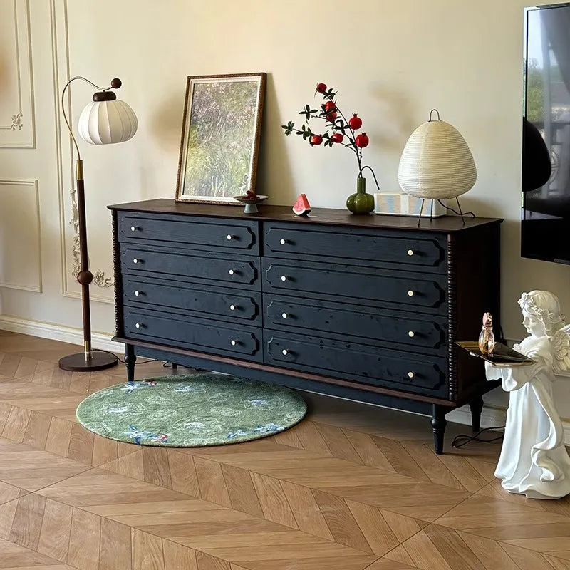Glam American Living Room Cabinet – Large Minimalist Storage Display Unit