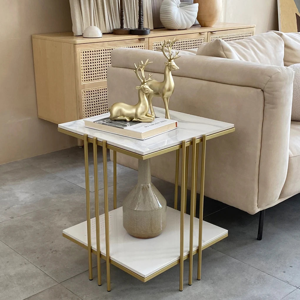Marble Gold Accent Coffee Table