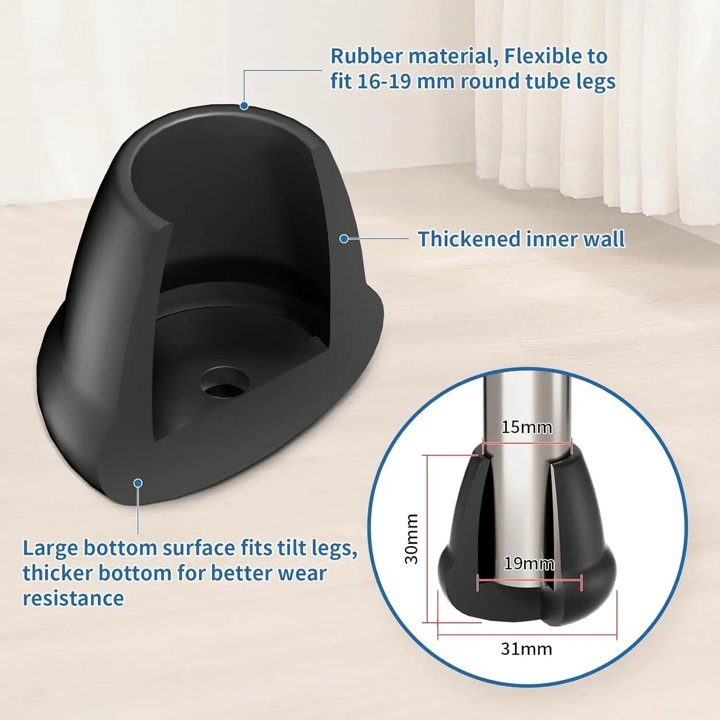 0.75in Chair Leg Protectors