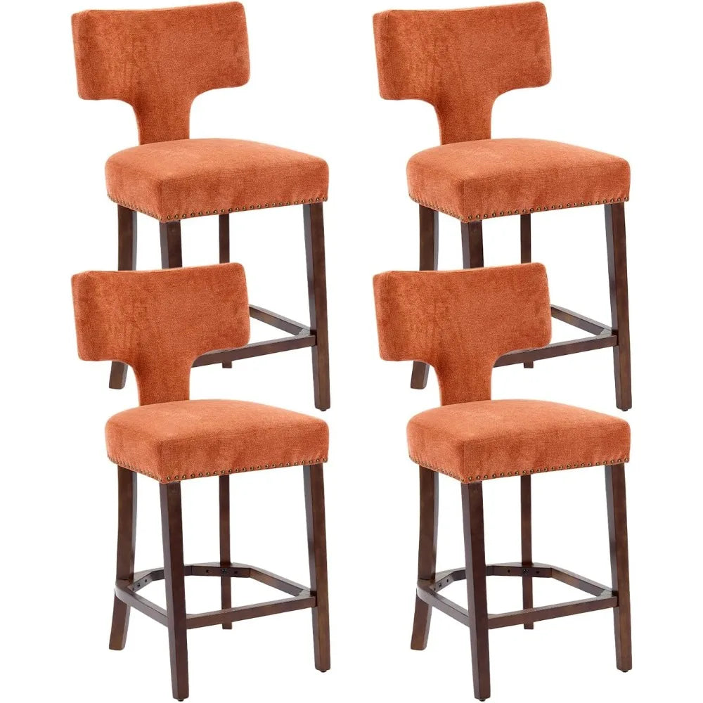 Linen Farmhouse Bar Stools Set