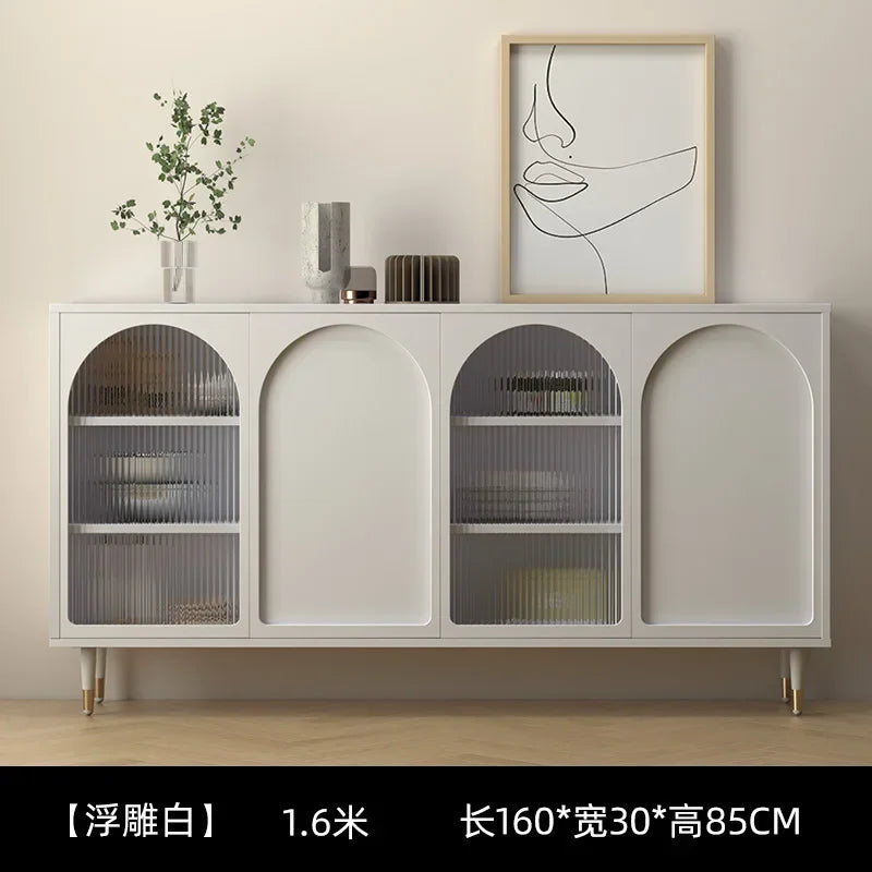 Black Luxury Dresser Cabinet – Minimalist Modern Storage with Hidden Handles and Sleek Drawers