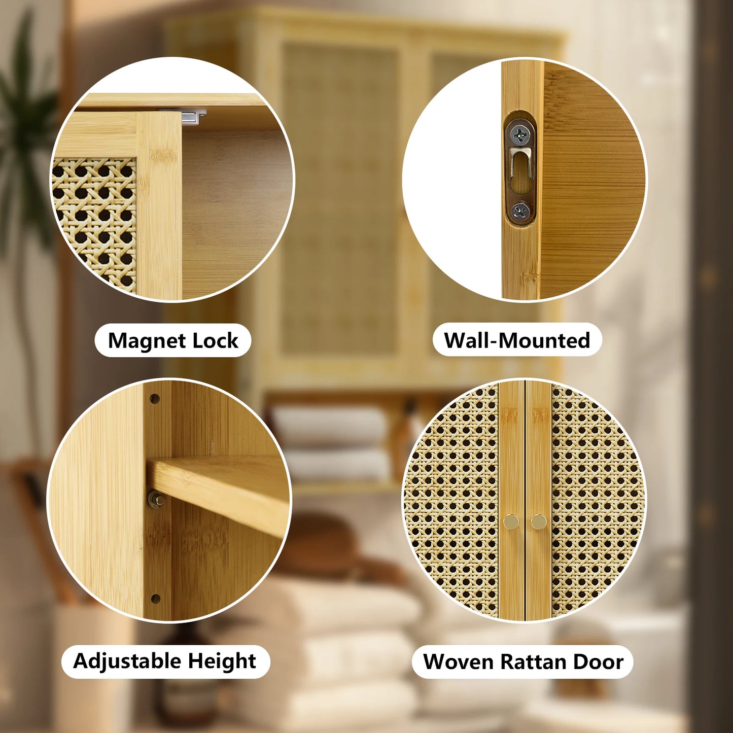 Bamboo Wall Cabinet