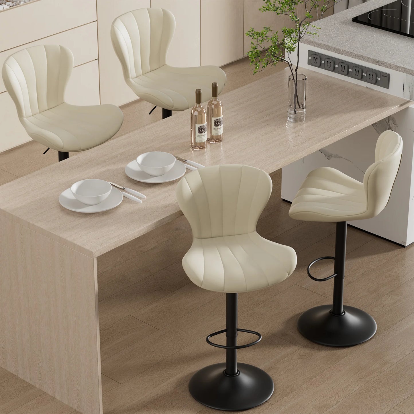 Adjustable Bar Chairs Set