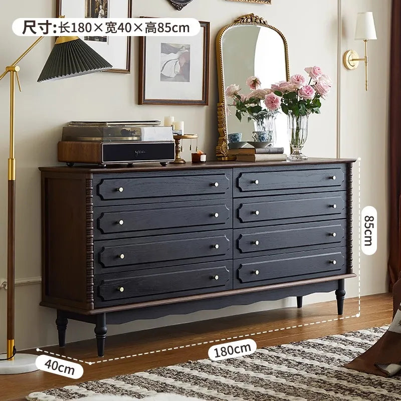 Glam American Living Room Cabinet – Large Minimalist Storage Display Unit