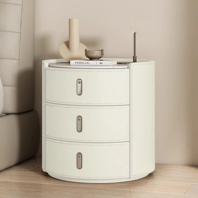 Minimalist Nordic Nightstand – Elegant Bedside Table with Storage Drawers