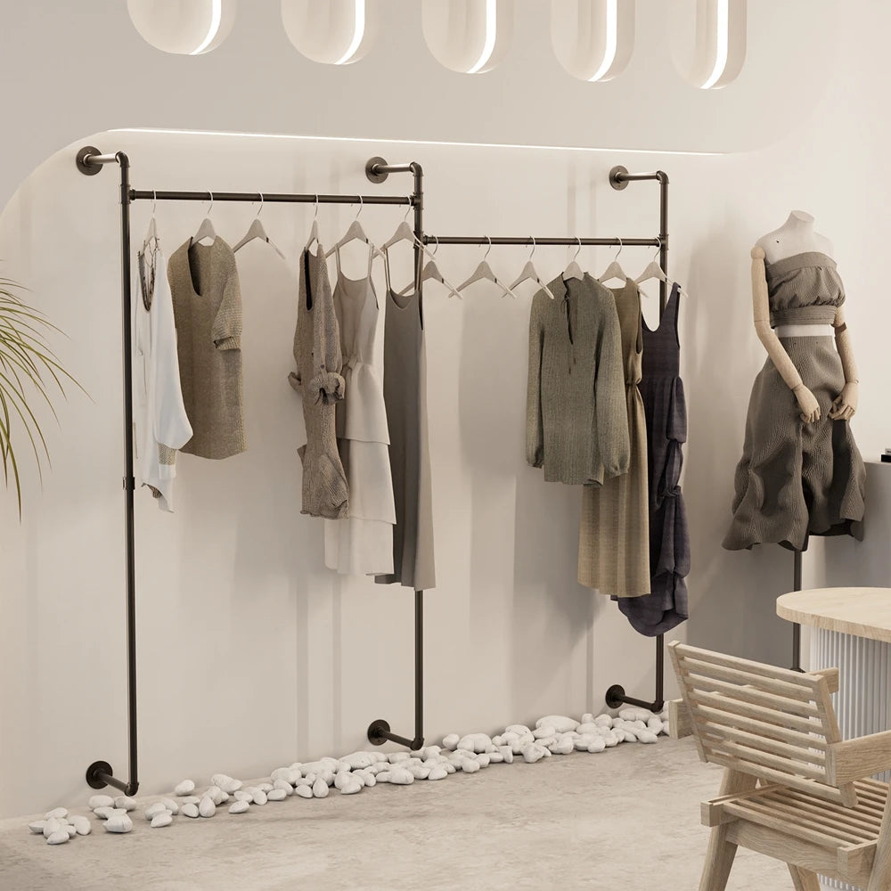 Industrial Wall Clothes Rod
