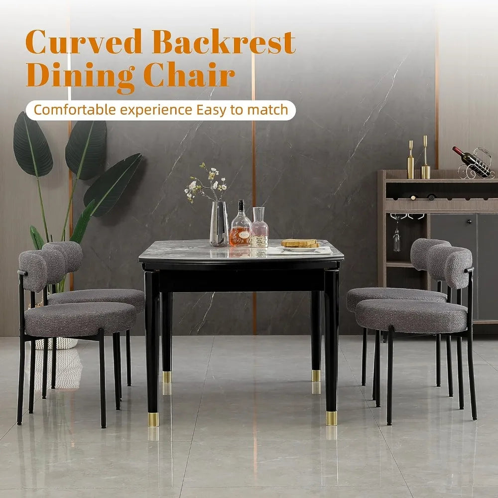 Boucle Sherpa Dining Chairs