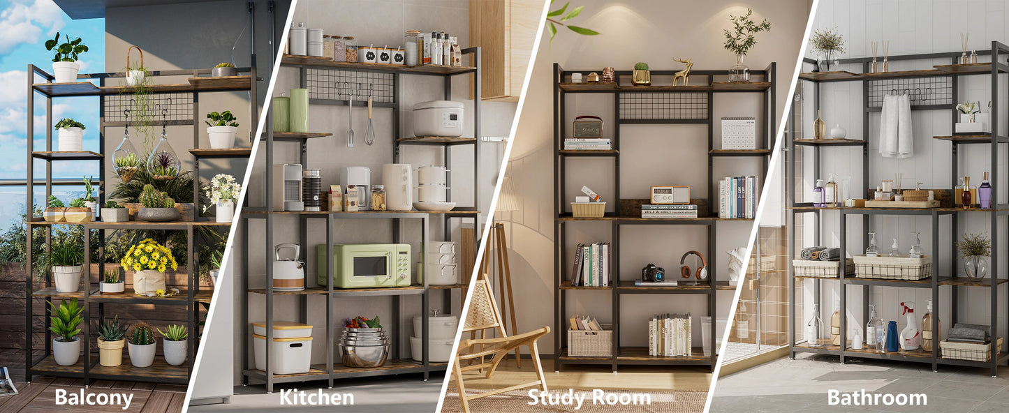 Industrial 5-Tier Bookshelf