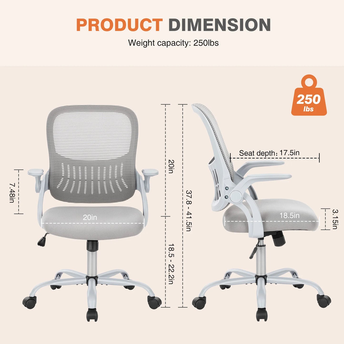 Ergonomic Mesh Backrest Office Chair