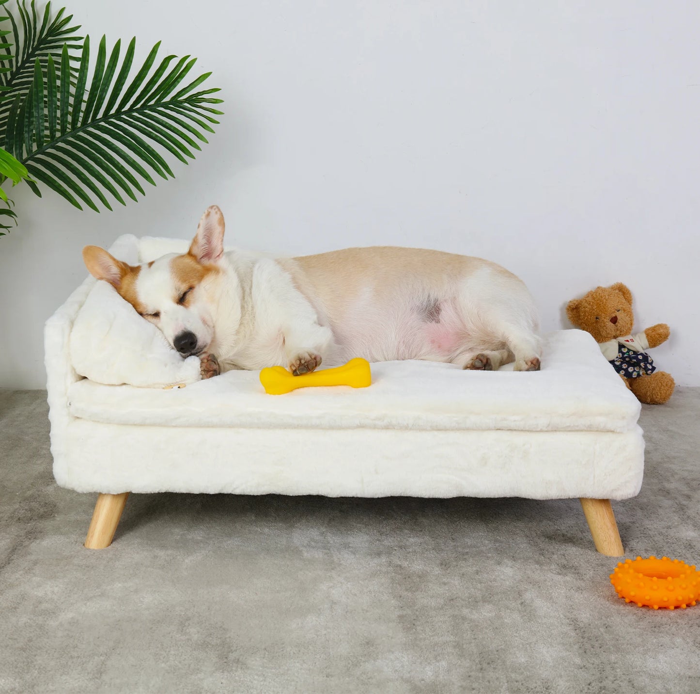 L-Shaped Elevated Pet Sofa Bed