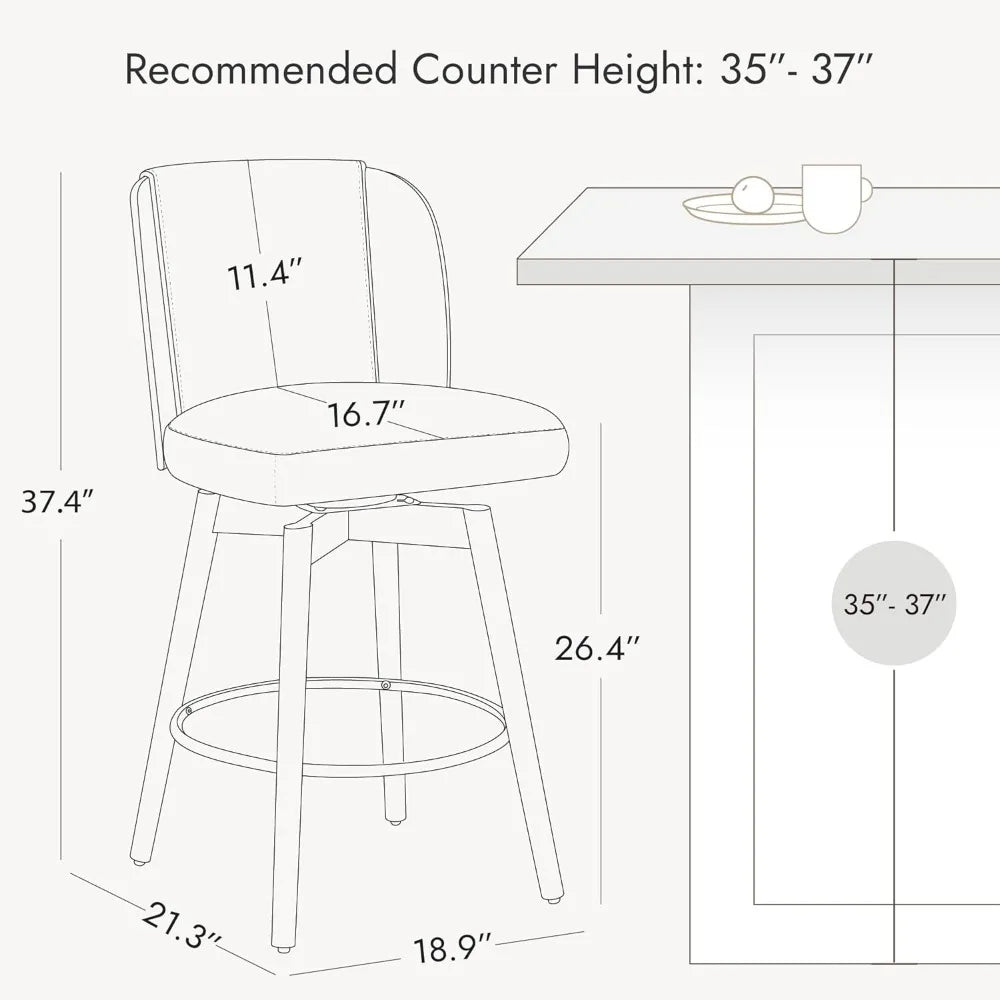 Grey Swivel Bar Stools