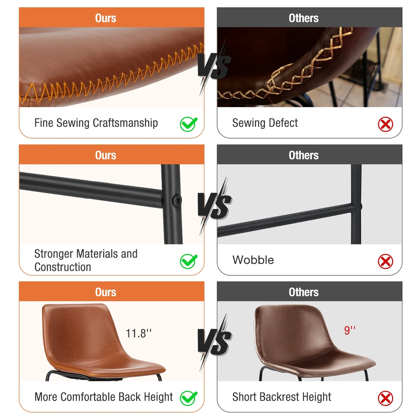 PU Leather Bar Stools