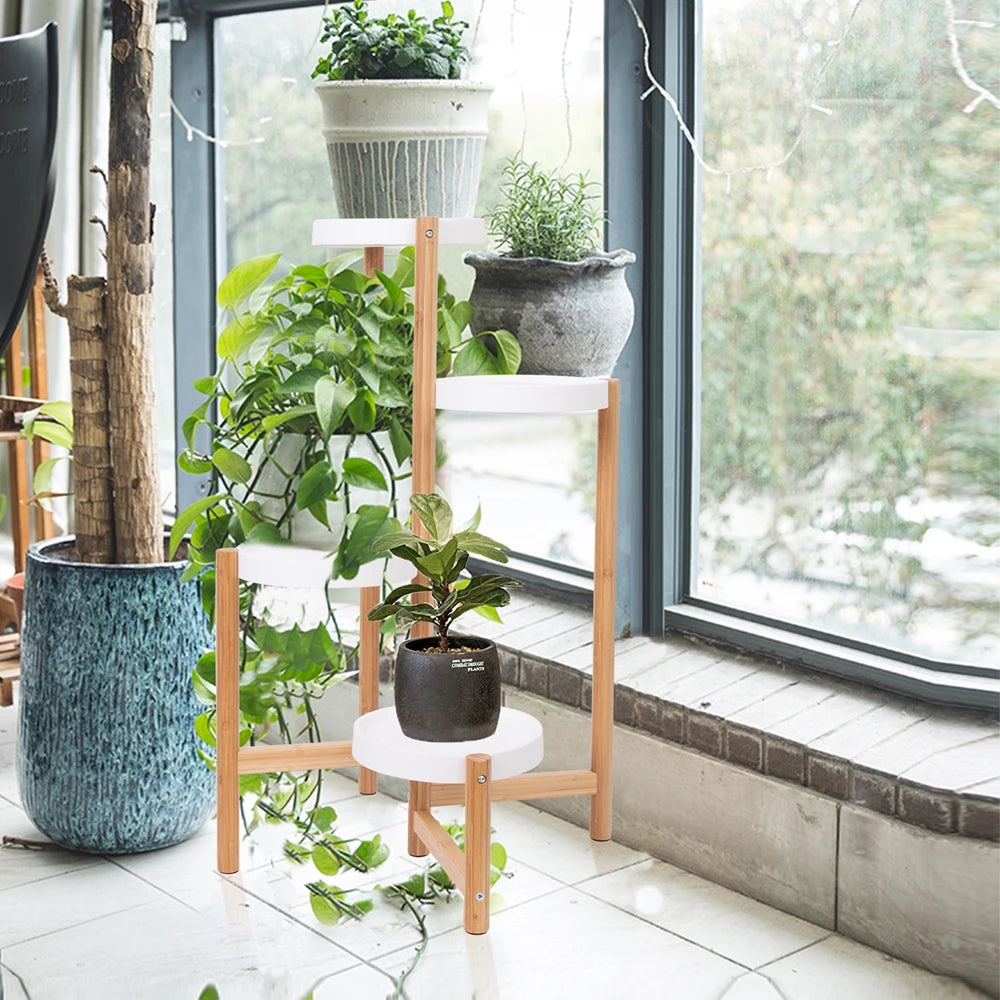 Bamboo 4-Tier Plant Stand