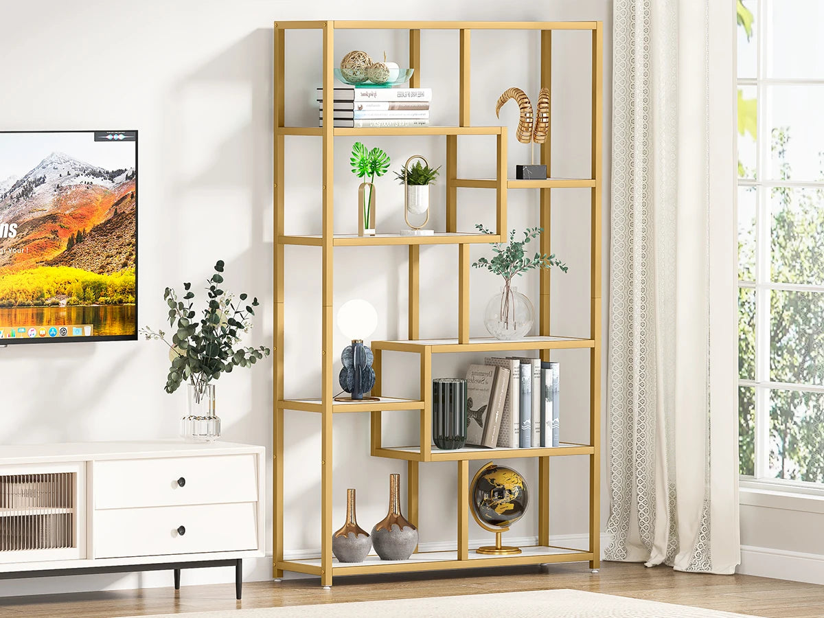 Gold Etagere Bookcase