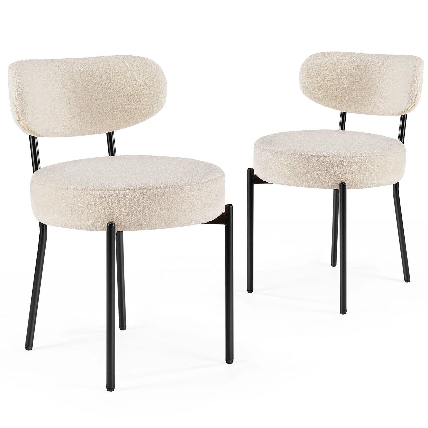 Ergonomic Round Dining Chairs (Set of 2)