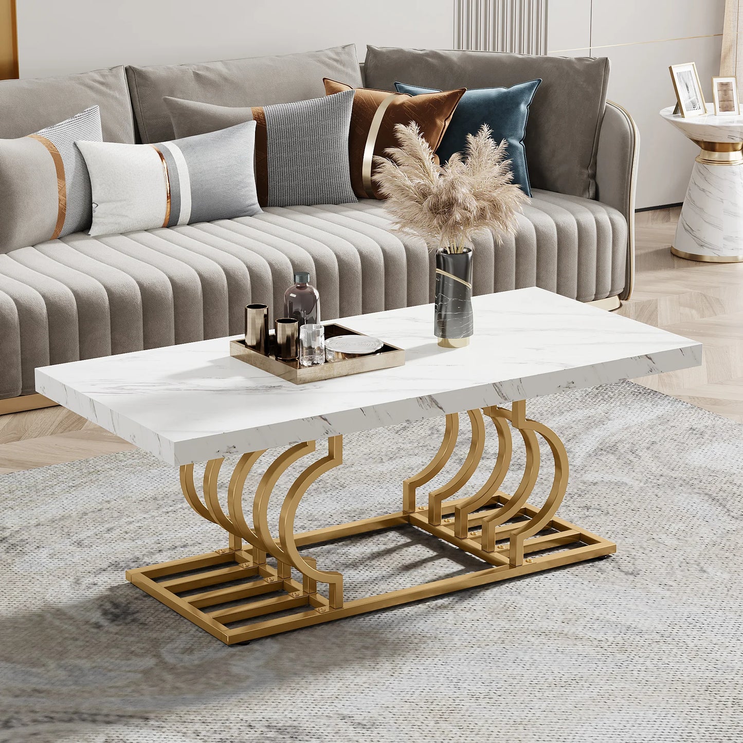 Faux Marble Coffee Table