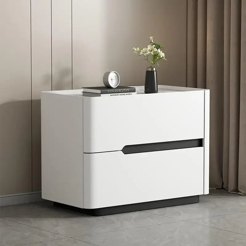 Nordic Modern Night Table – Minimalist Storage Bedside Table with Drawers