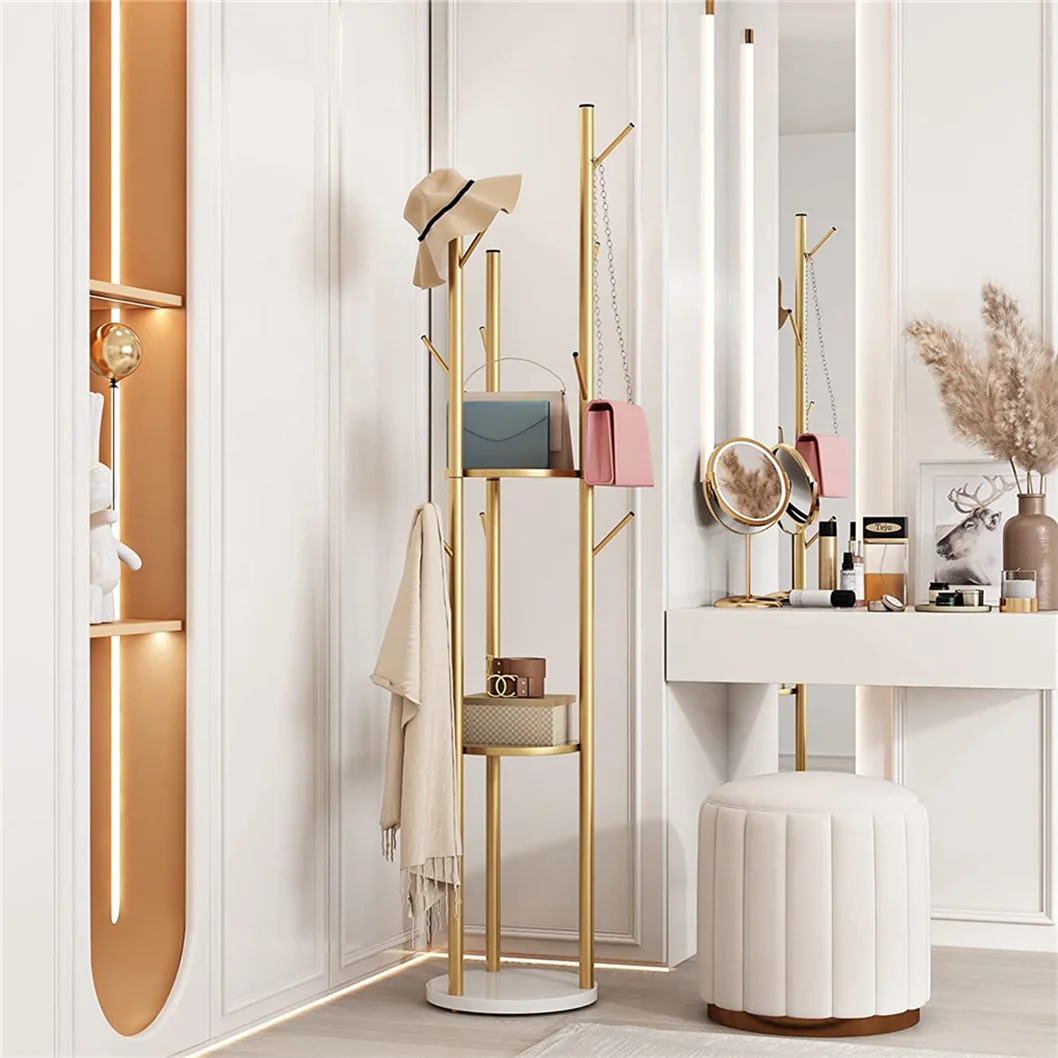 Gold Marble Coat Rack