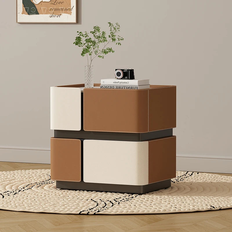 Set of 2 Modern Nordic Night Tables – Italian Minimalist Storage Bedside Furniture