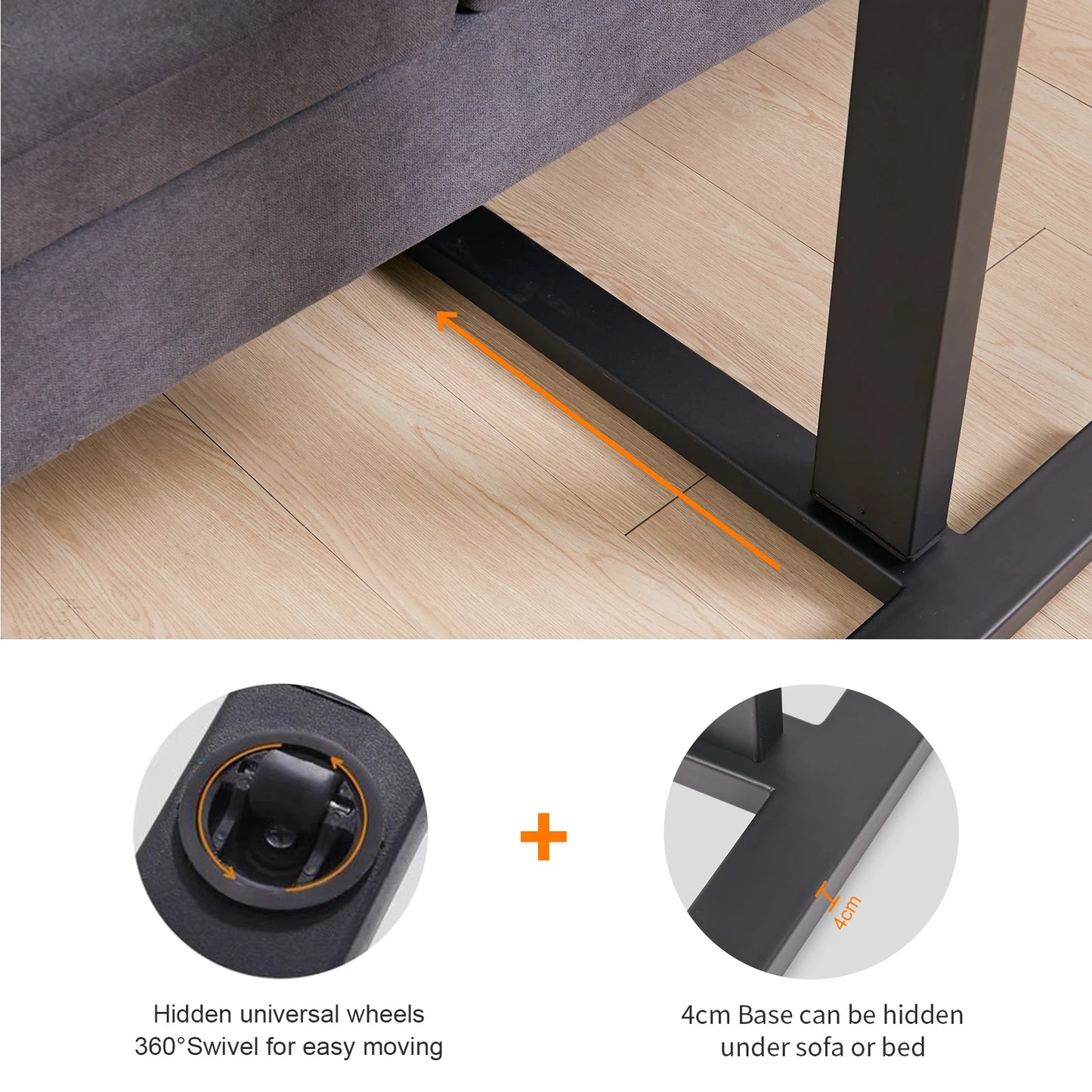 Rolling Overbed Laptop Table