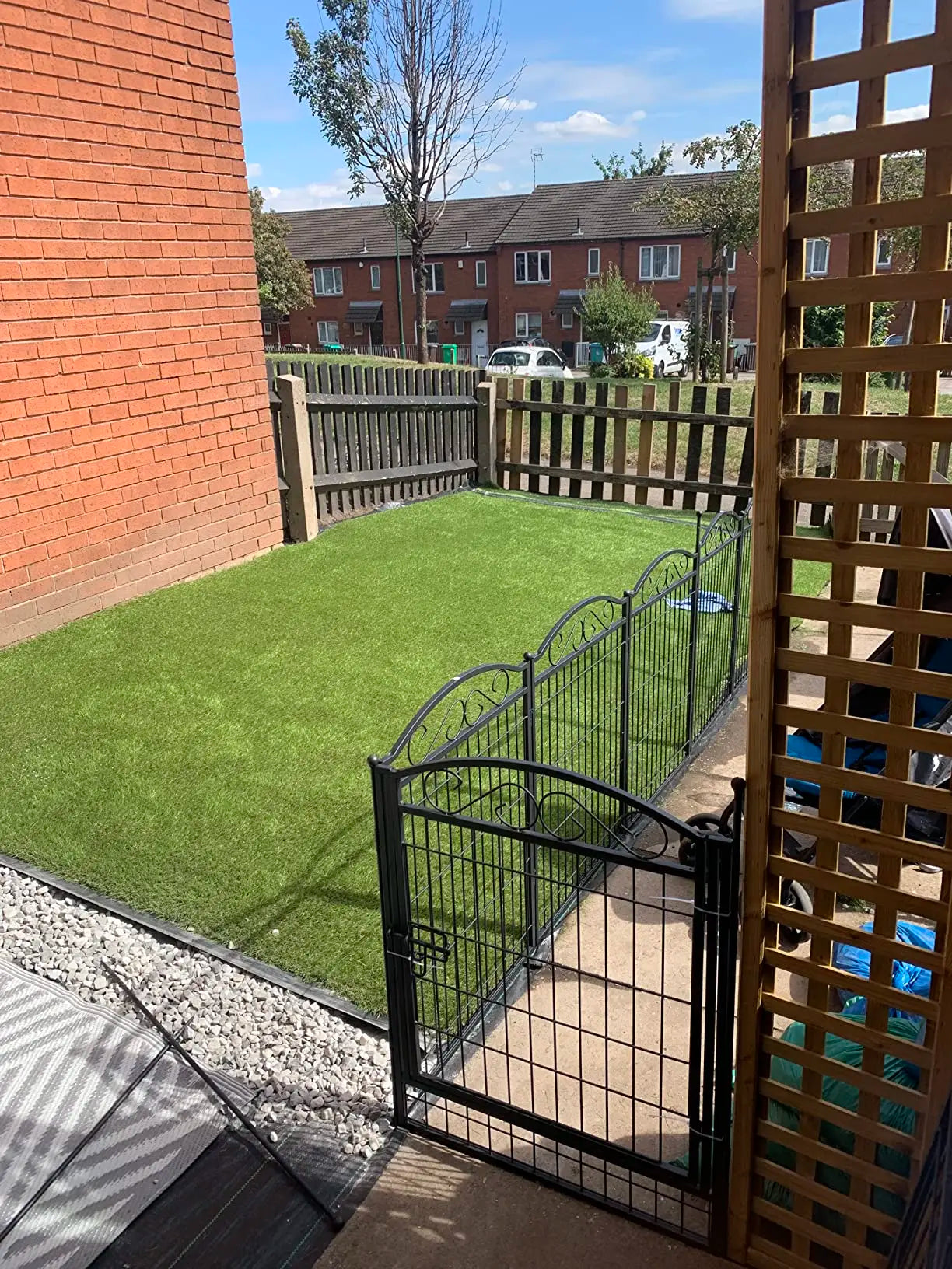 Foldable 8-Panel Dog Playpen with Gate