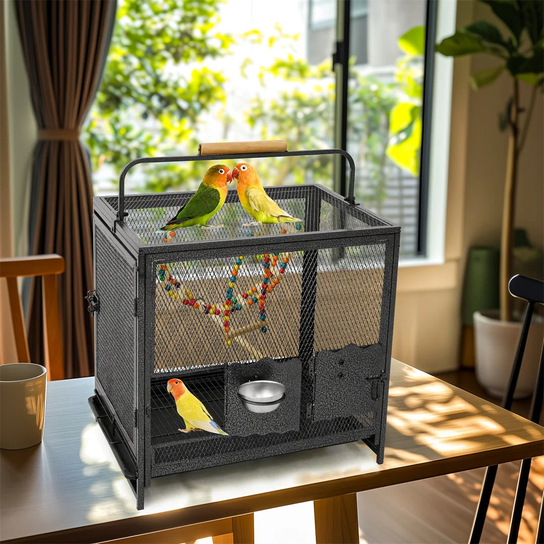 Portable Bird Cage with Hammock and Tray