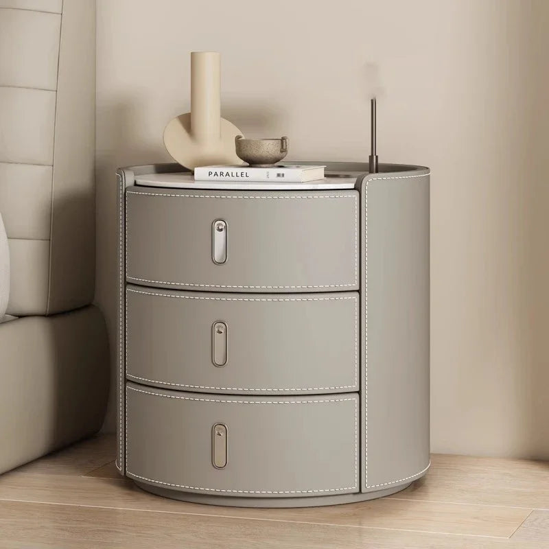 Minimalist Nordic Nightstand – Elegant Bedside Table with Storage Drawers