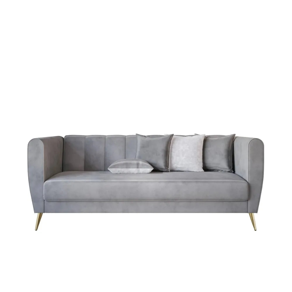 Velvet Flared Arm Sofa