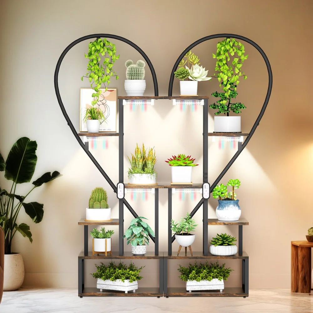 Heart-Shaped Plant Rack