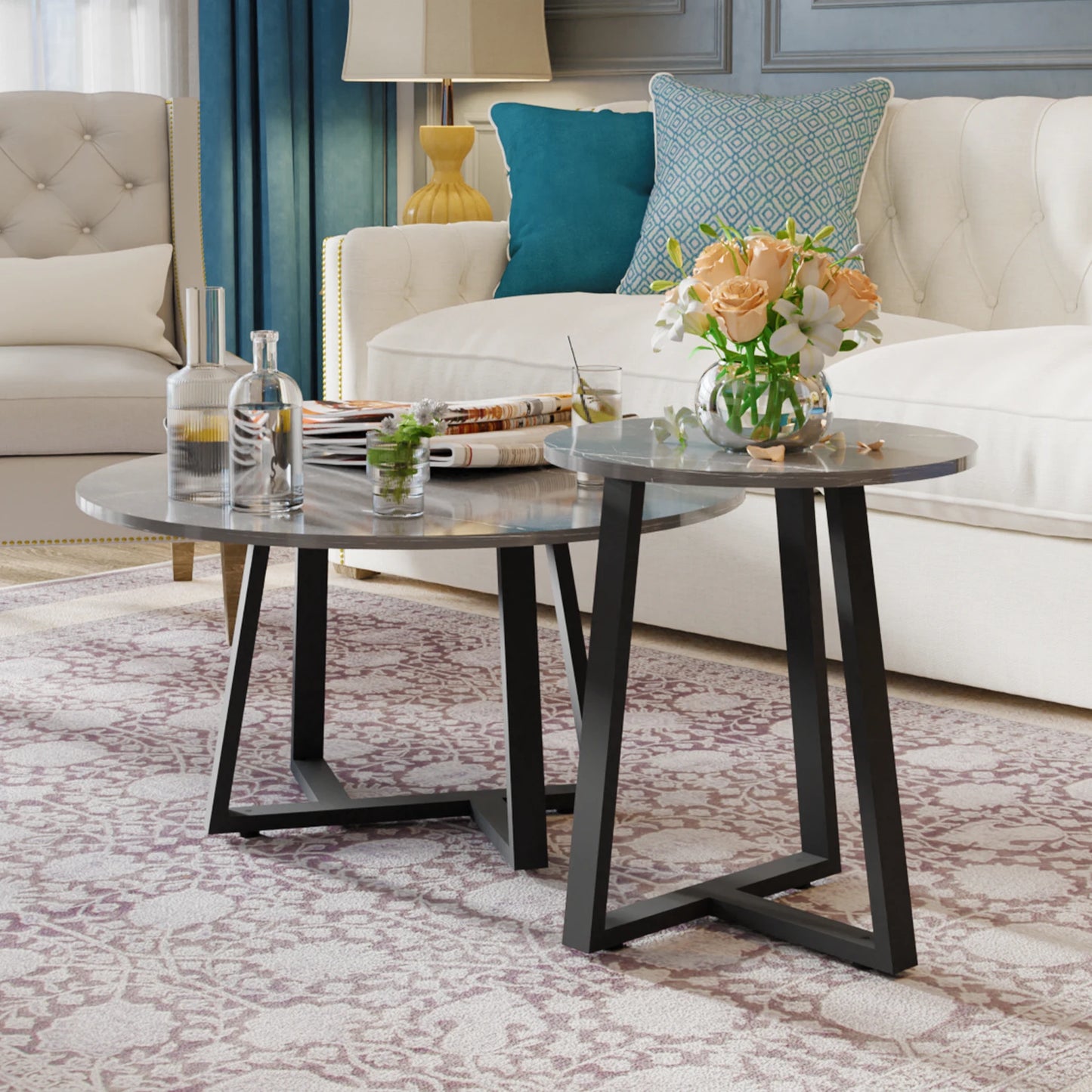 Modern Nesting Coffee Tables Set