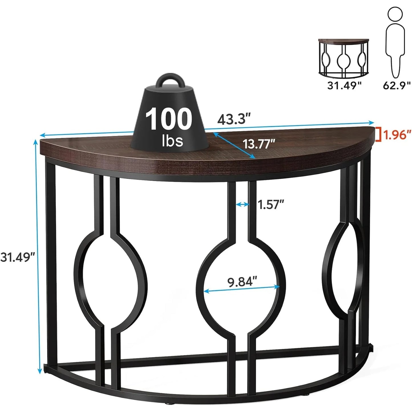 Half Moon Console Table