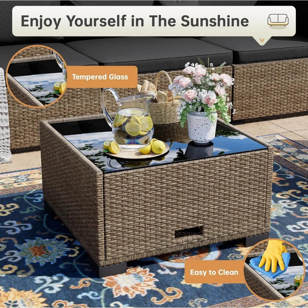 Rattan Sectional Sofa