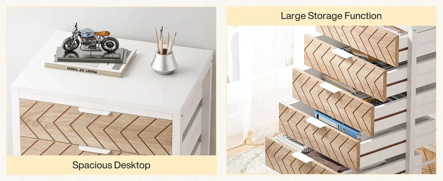 Mobile 5‑Drawer Cabinet