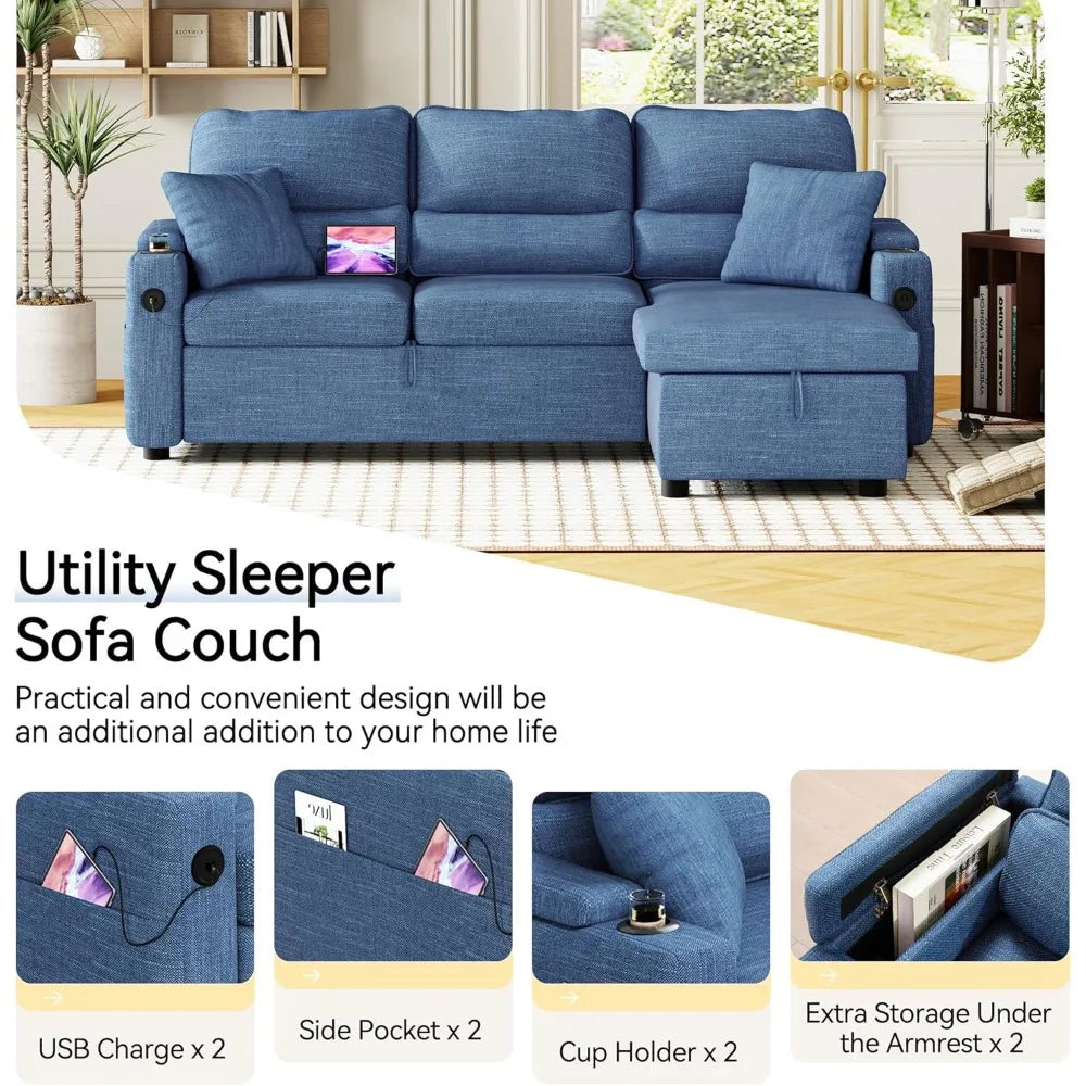 L‑Shaped Convertible Sofa