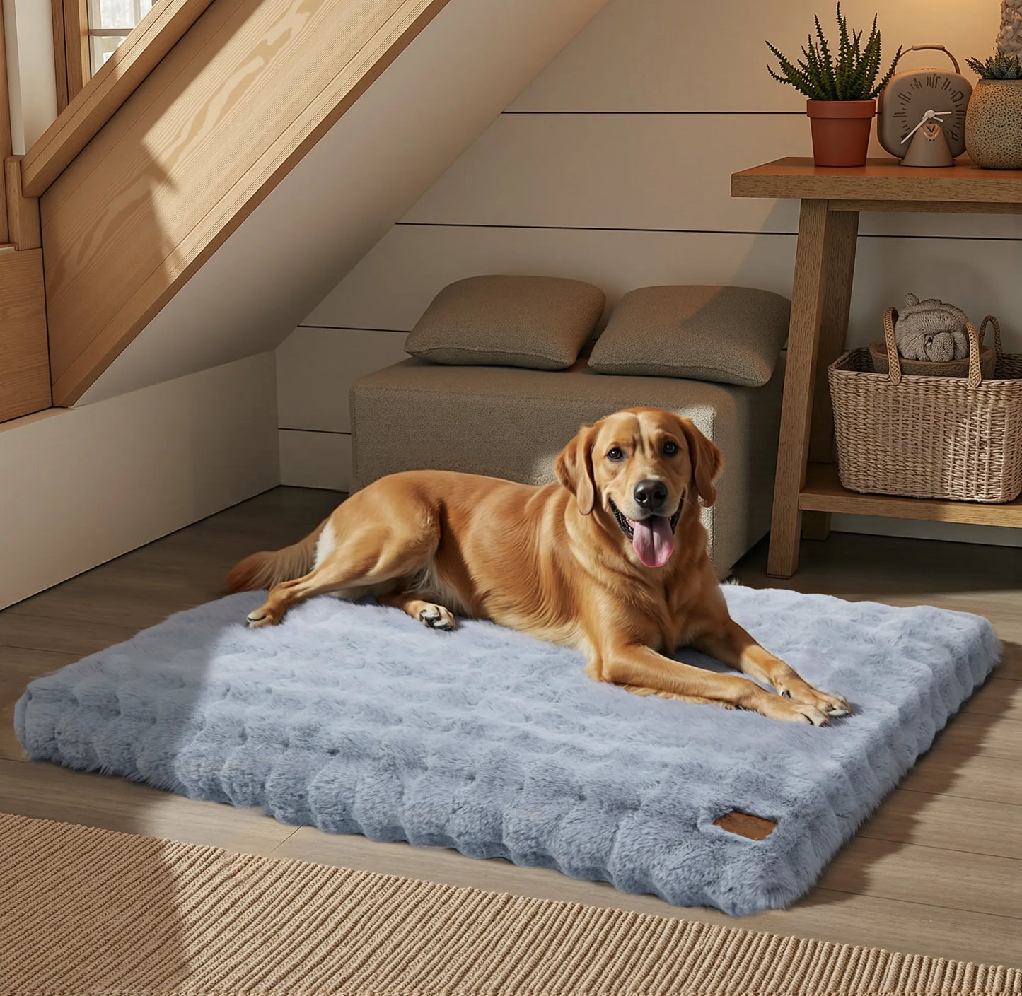 Fluffy Crate Bed for Extra Large Dogs