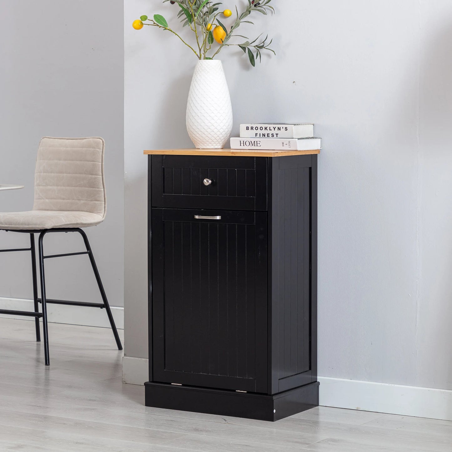 Single Trash Cabinet Tilt Out Freestanding