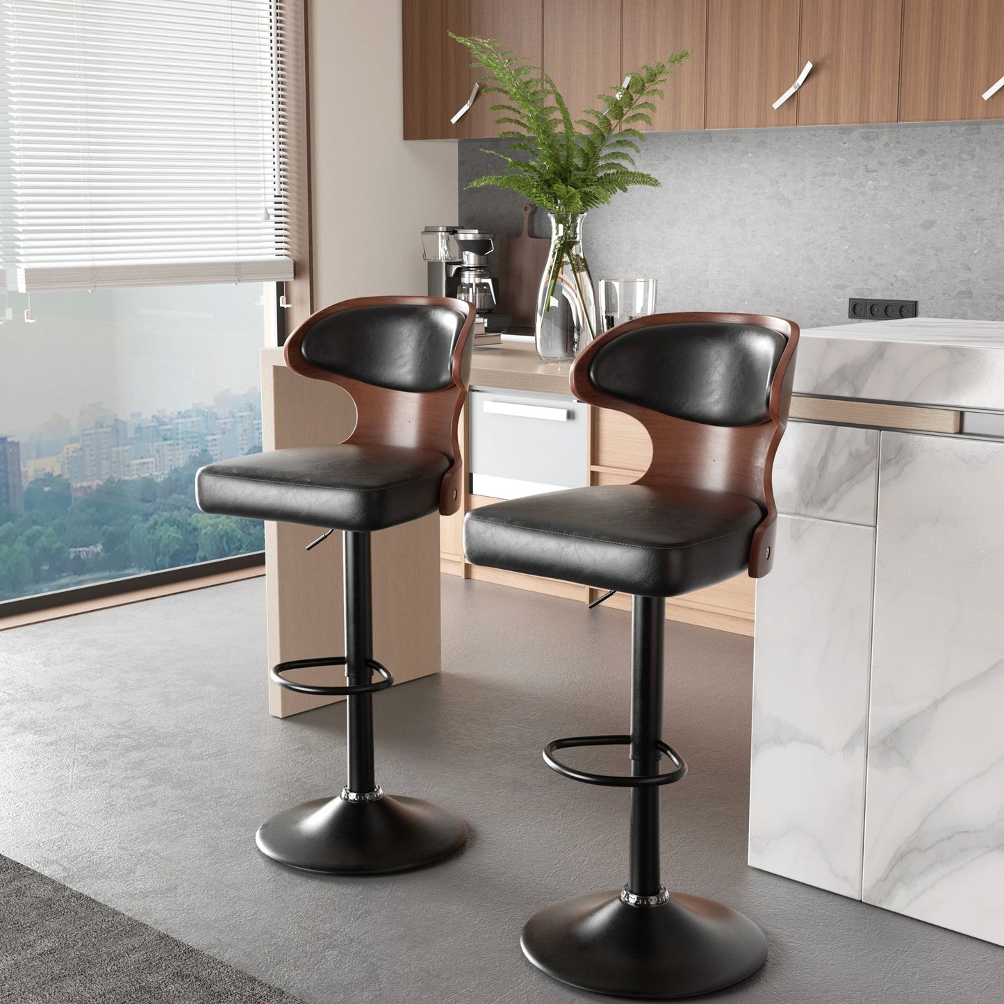 Rotating PU Bar Stools