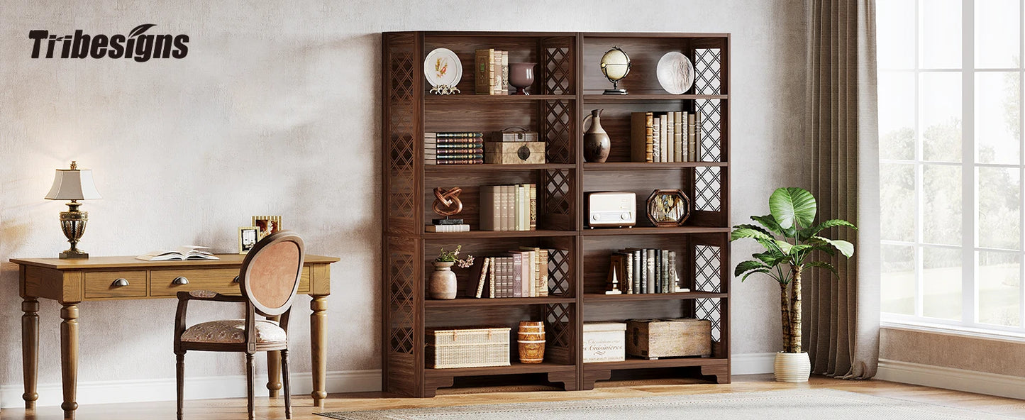 Industrial X-Frame Bookcase