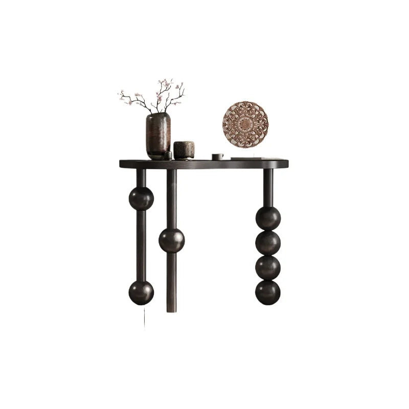 Luxury Corner Console Table – Modern Wooden Entryway Table for Elegant Hall and Living Room Spaces