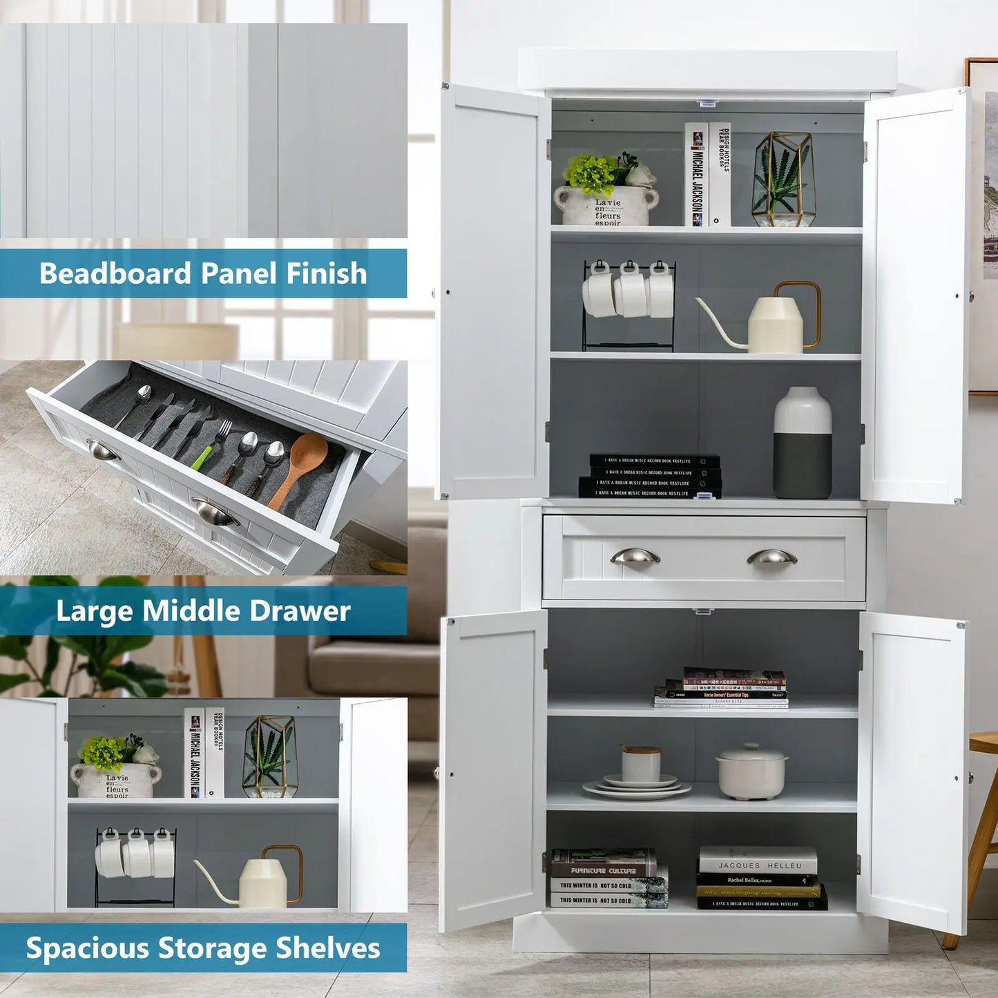 72" Pantry Cabinet Storage