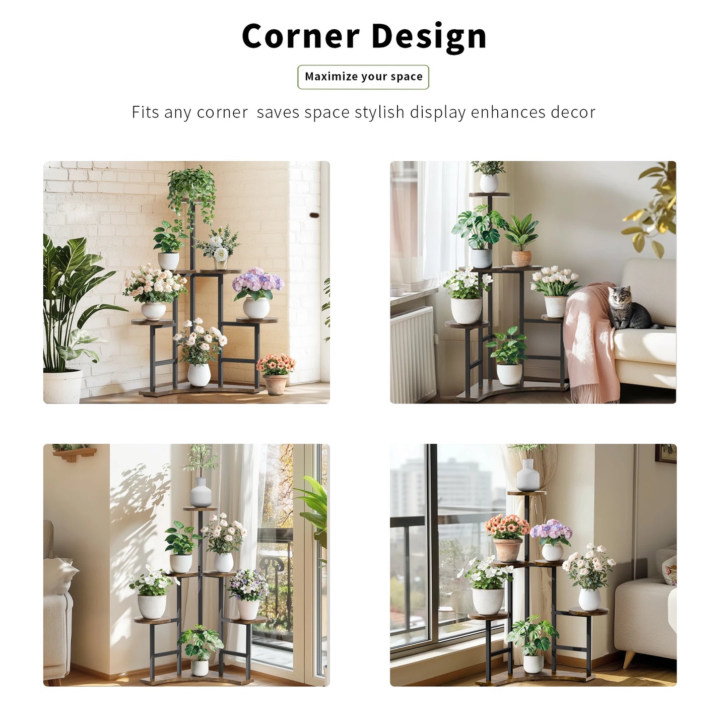Corner Plant Display Stand