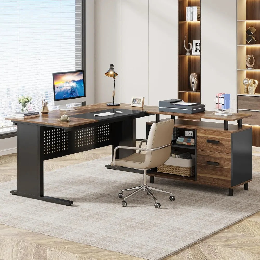 Executive L‑Shaped Desk