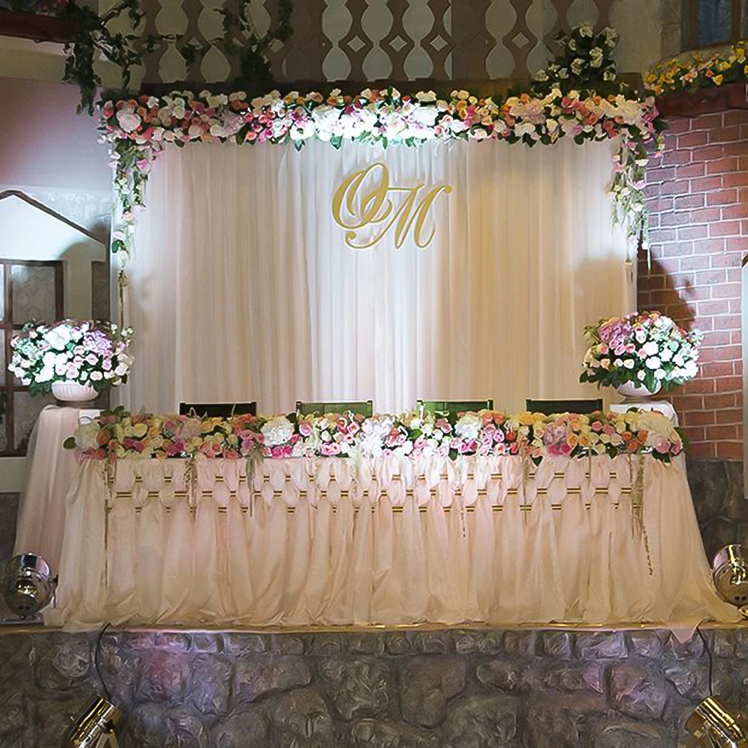 White Wedding Backdrop Curtain