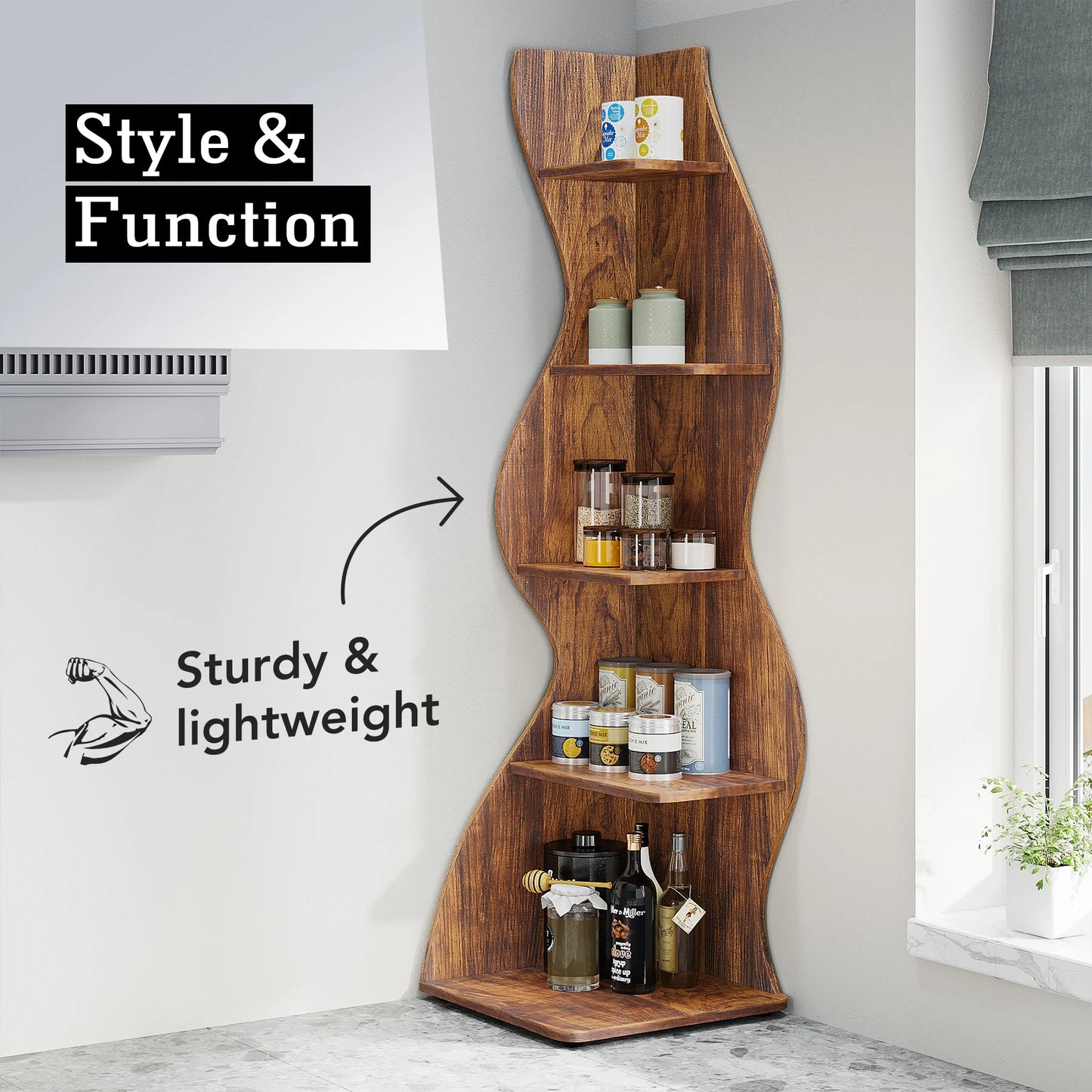 Corner 5‑Tier Shelf
