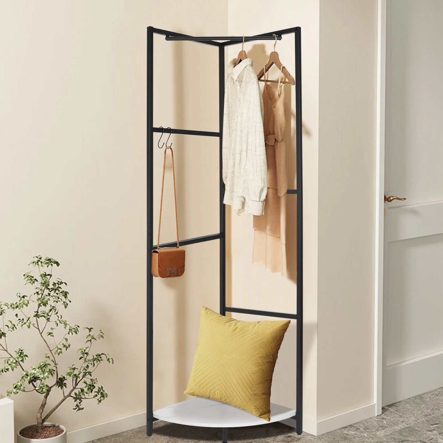 Corner Hall Tree Rack