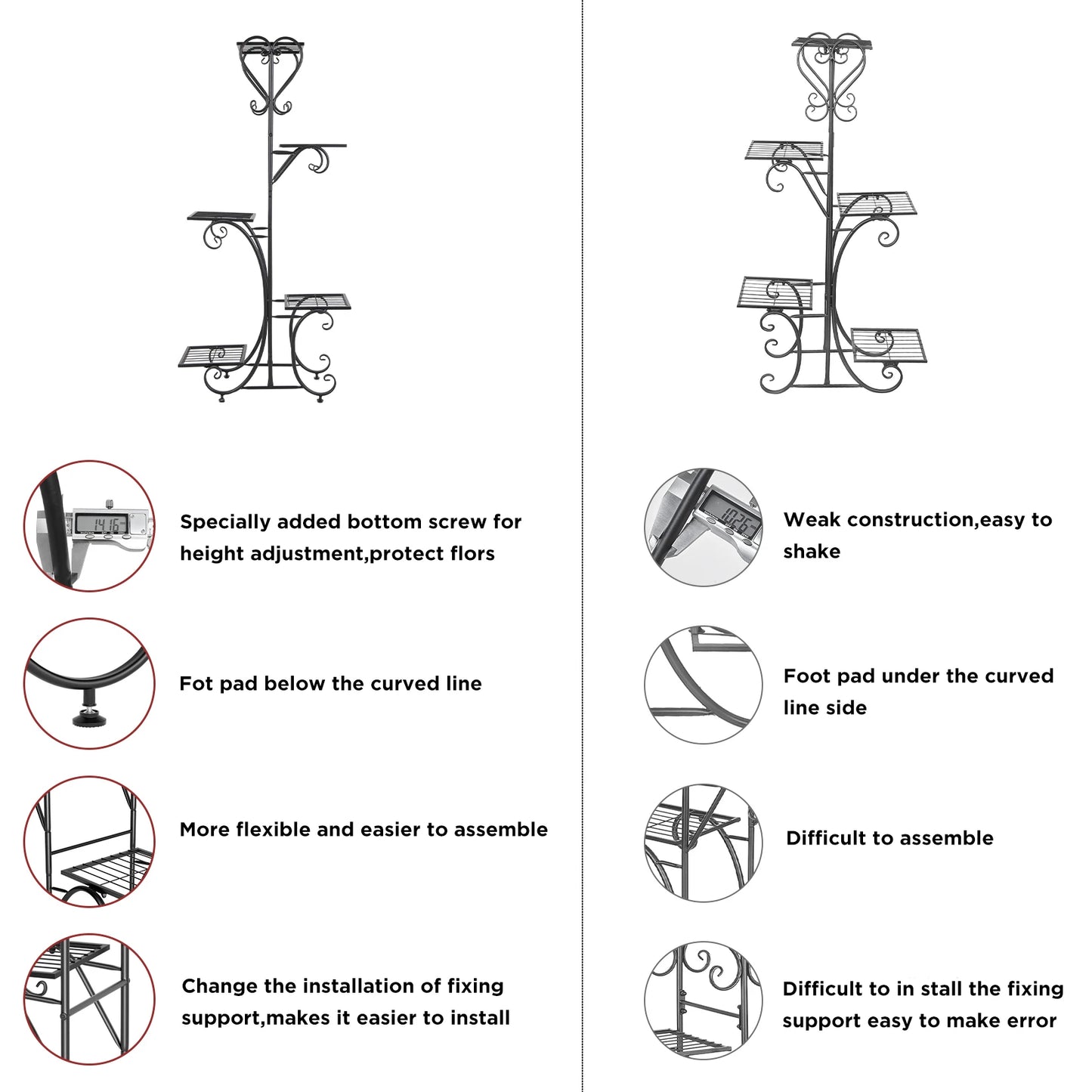 5-Tier Metal Plant Stand