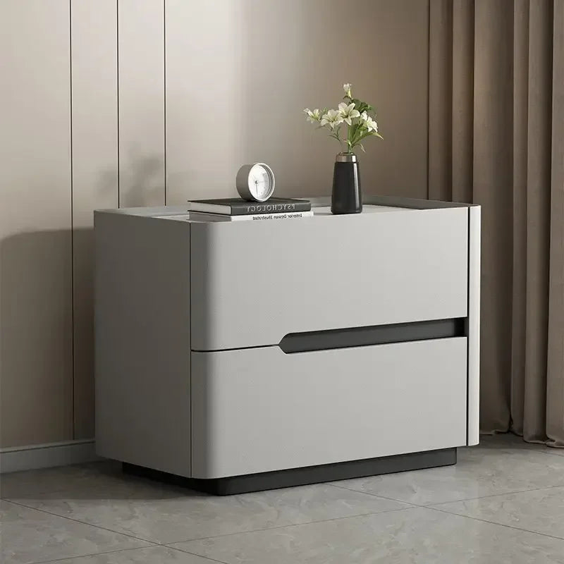 Nordic Modern Night Table – Minimalist Storage Bedside Table with Drawers