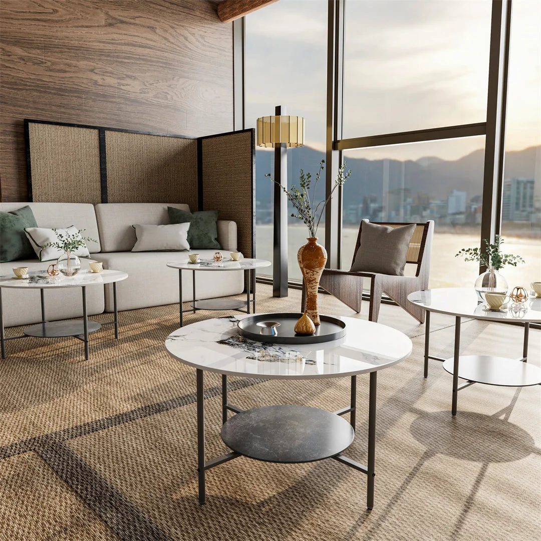 Round Double-Layer Coffee Table