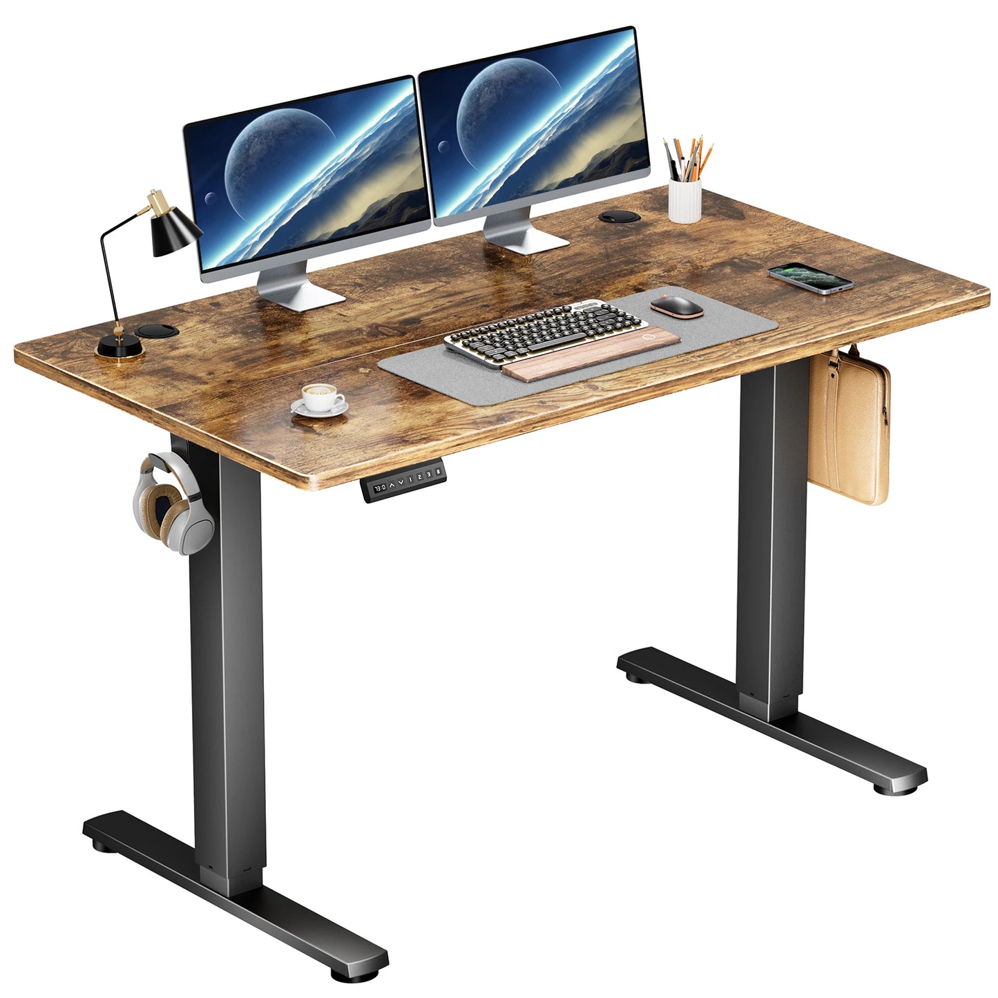 Electric Height Adjustable Standing Desk – 40x24 Inch