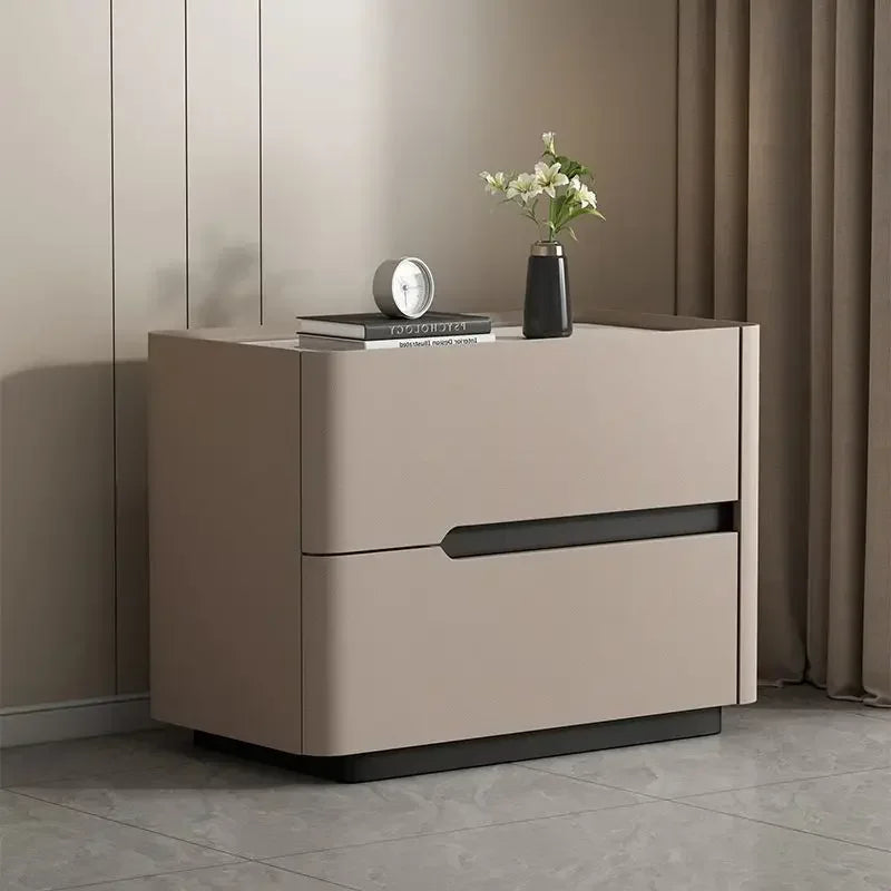 Nordic Modern Night Table – Minimalist Storage Bedside Table with Drawers